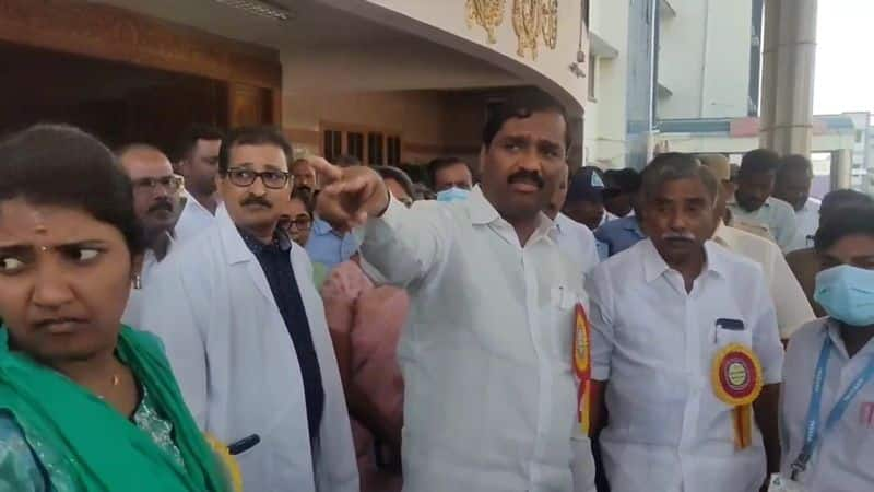 mla velmurugan inspect thiruvarur government medical college hospital vel