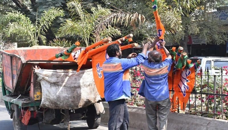 Kalaburgi City Corporation Cleared the BJP Flags grg 