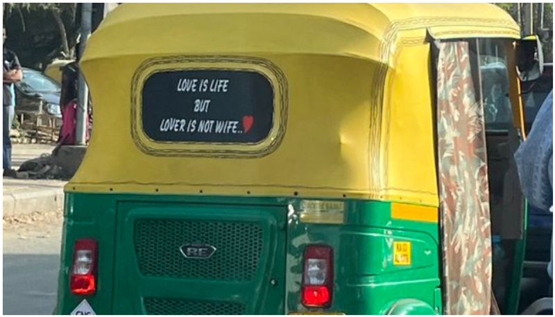 Love is Life but Quote on auto back side viral and comments btb