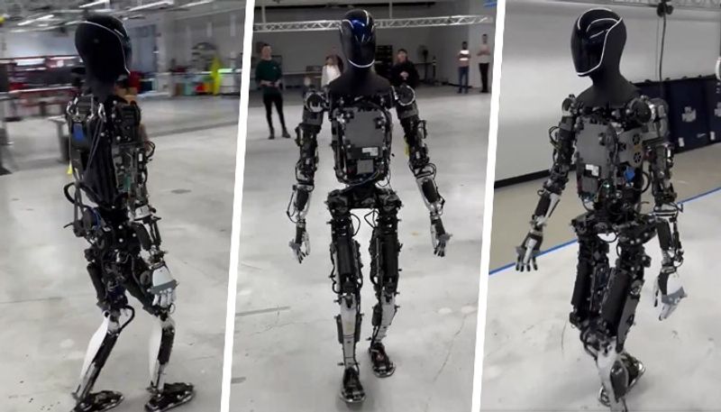 Elon Musk shares video of Tesla Optimus humanoid robot walking like a human WATCH gcw