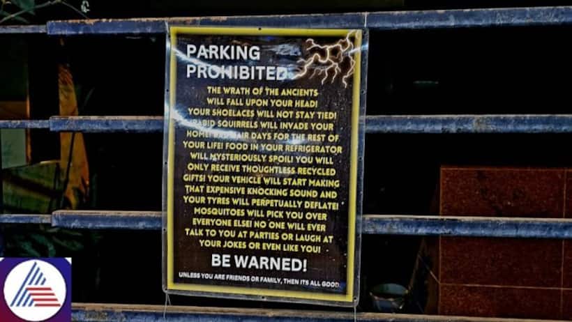 Beware of ancient wrath: No parking sign unleashes 'rabid squirrels' invasion fears in Bengaluru!