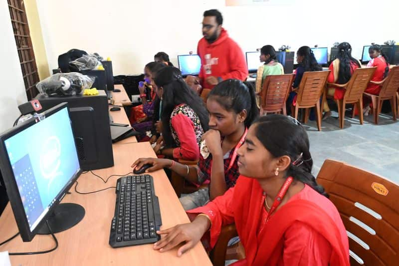 NBF inaugurated computer training facility sponsored by boat in Govt school Ramamurthy nagar Bengaluru ckm