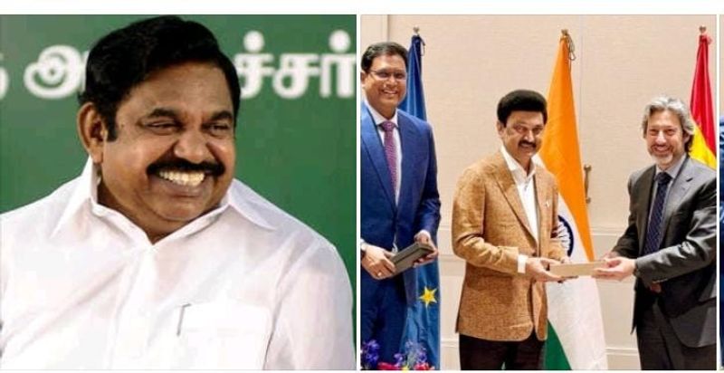 Edappadi has criticized Stalin trip to Spain to invest the corrupt money KAK