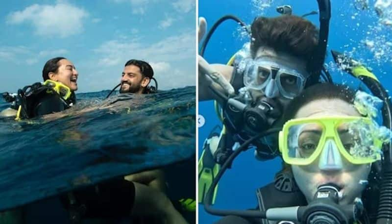 Photos Sonakshi Sinha, Zaheer Iqbal turn certified divers; share thrilling experience via images RBA