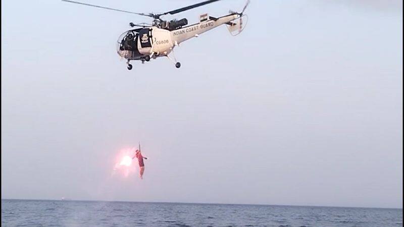 On the occasion of Indian Coast Guard Day, the soldiers had an adventure at Chennai Marina beach vel