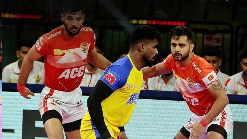 Gujarat Giants beat Tamil Thalaivas by 12 points Difference in Pro Kabaddi League rsk