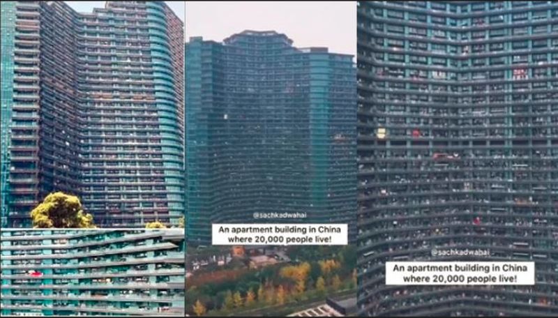 A video of a huge apartment in China, where 20 thousand people live, has gone viral akb