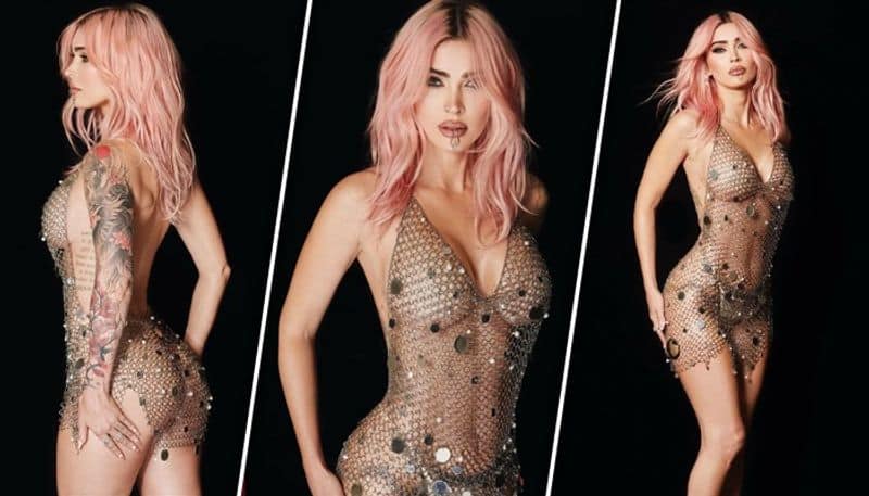 SEXY photos: Megan Fox flaunts her HOT curves in metal mesh minidress at Grammys viewing party RBA