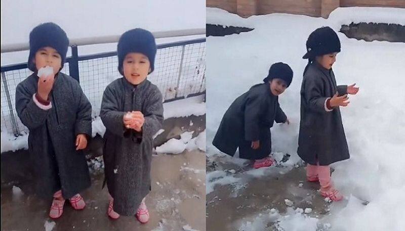 Wow.. Kashmir snowfall Children reporting. Anand Mahindra Fidaa..viral..ISR