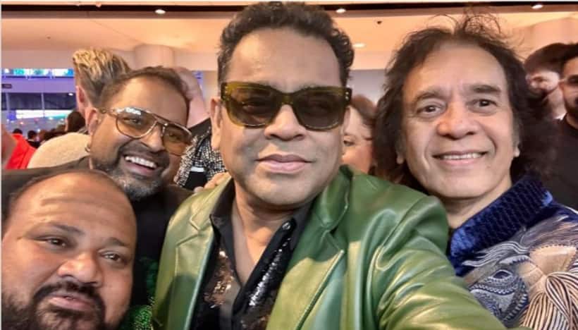 AR Rahman clicks selfie with Grammy winners Zakir Hussain and Shankar Mahadevan, see post