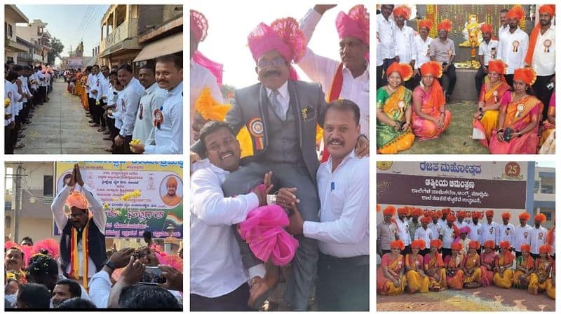 A rare gathering of teachers and students at Vardhamana Educational Institution at Belagavi gvd