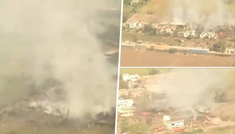 Harda firecracker factory explosion: Aerial footage of blast that jolted like earthquake goes viral (WATCH)