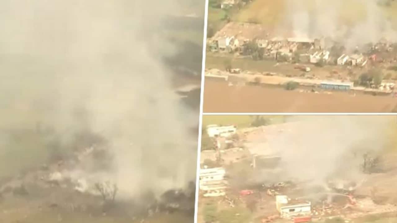 Harda firecracker factory explosion: Aerial footage of blast that jolted like earthquake goes viral (WATCH)