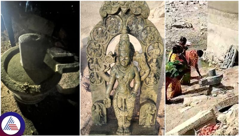 Ancient Vishnu, Shivling came to light in Raichur- Telangana border - bsb