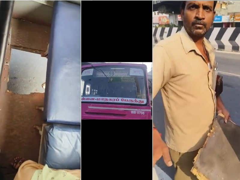 lady passenger fell down from running government bus in chennai vel