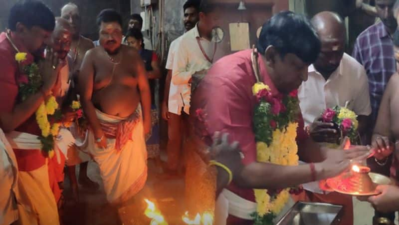 Actor Vadivelu visit rameshwaram temple and comment about Vijay Political Entry gan