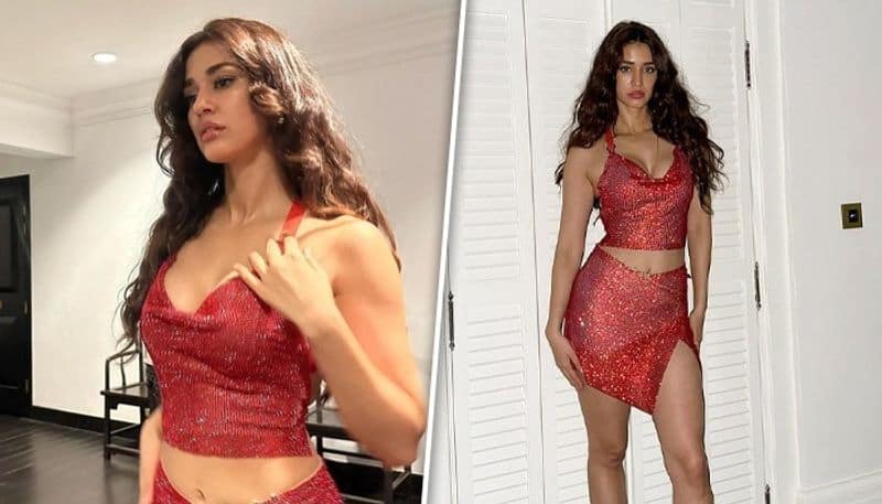 SEXY photos: Disha Patani shows off cleavage in HOT plunging red top matching skirt-see pics RBA