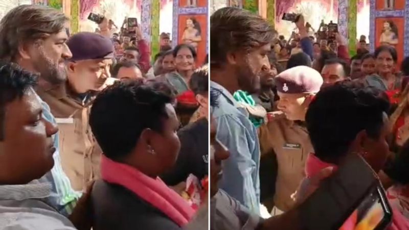 MS Dhoni Visits Maa Dewri Temple Seeks Blessings Ahead of IPL 2024 Video goes viral kvn