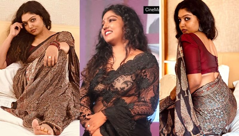 Viral actress Chaithra Praveen answers her critics says Tried covering navel but saree slipped san