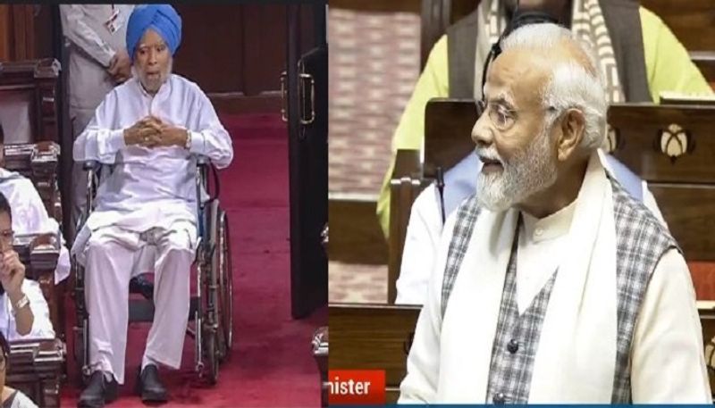 Manmohan Singh was also present in a wheelchair. PM Modi praises former PM Modi..ISR