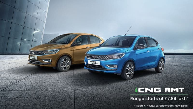 Tata Motors creates another Industry 1st Launches Tiago and Tigor iCNG AMT Cars ckm