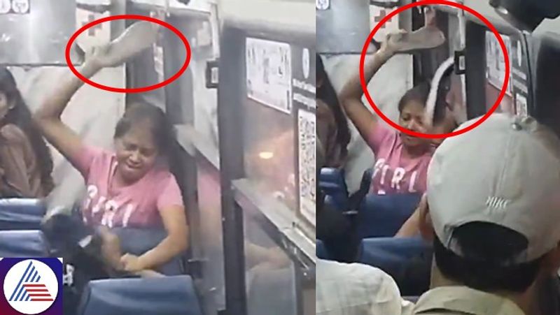 Bengaluru: Women resort to shoe fight for sliding BMTC bus window (WATCH) vkp