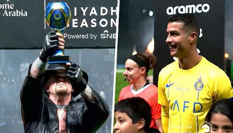 football WATCH Ronaldo's epic reaction to WWE legend Undertaker's iconic entrance in Al-Nassr vs Al-Hilal friendly snt