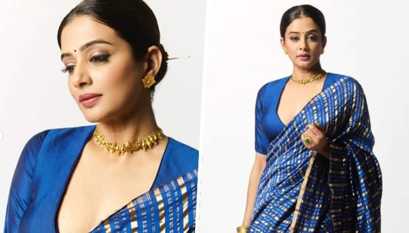 STUNNING photos: Priyamani Raj displays elegance as she drapes herself in blue saree RKK