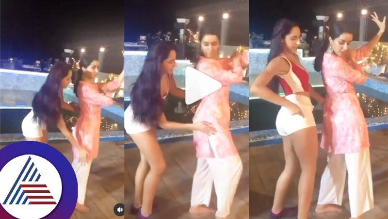 Nora Fatehi teaches Shraddha Kapoor the signature move of her  song Dilbar suc