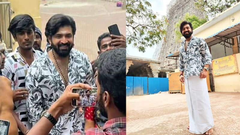 vanangaan movie hero ArunVijay visit Tiruchendur Murugan temple after Mission success gan