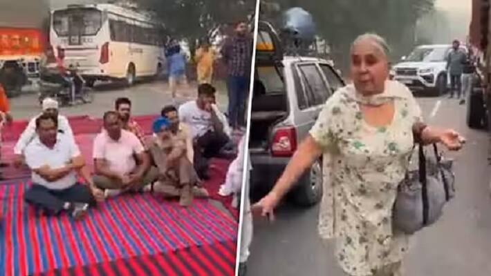 Elderly lady loses cool 