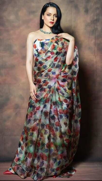 Floral Soft Cotton Blend Printed Saree