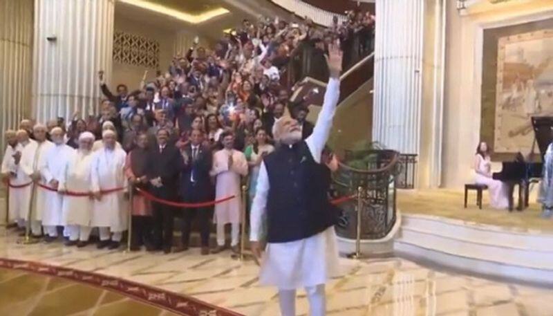 Abu Dhabi hotel erupts in Modi cheers: Indian diaspora welcomes PM with spirited chants (WATCH) AJR