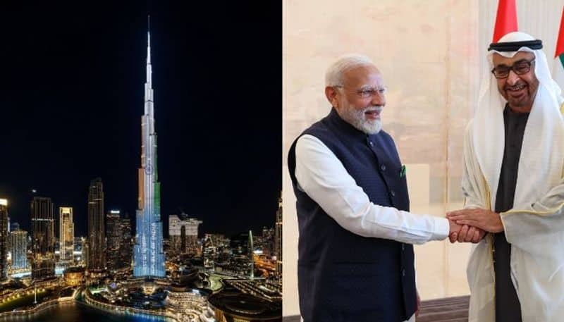 PM Modi's address at World Government Summit, Burj Khalifa lit up with Guest of Honor Republic of India KRJ