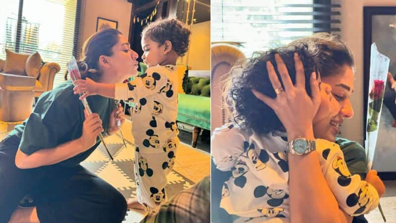 Nayanthara celebrate Valentines Day with her kids uyir and ulag gan