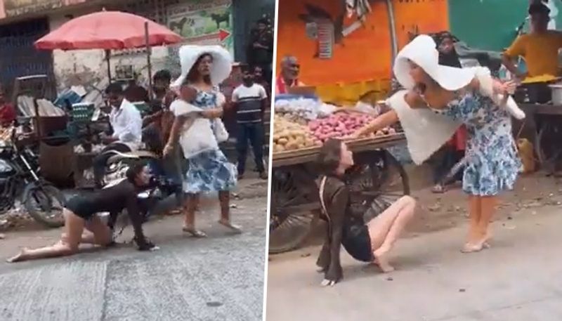 SHOCKING Viral video captures woman walking another on leash in Mumbai, ignites netizens' curiosity (WATCH) snt