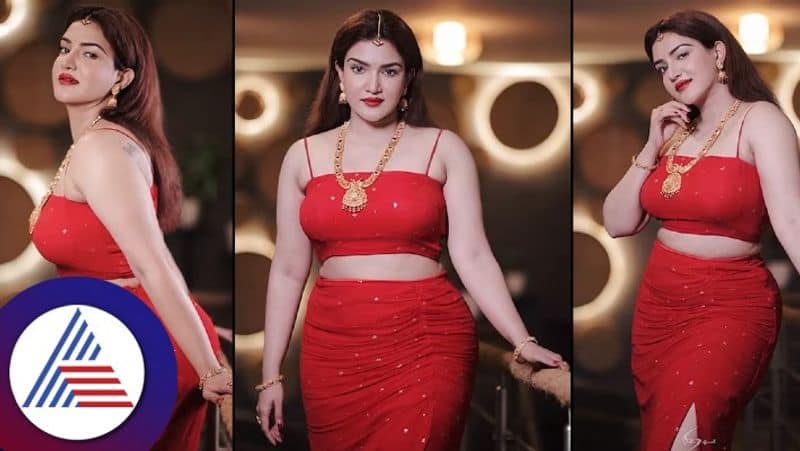 Actress Honey Rose Stunning Look In Red Outfit See Her Hot Pics gvd