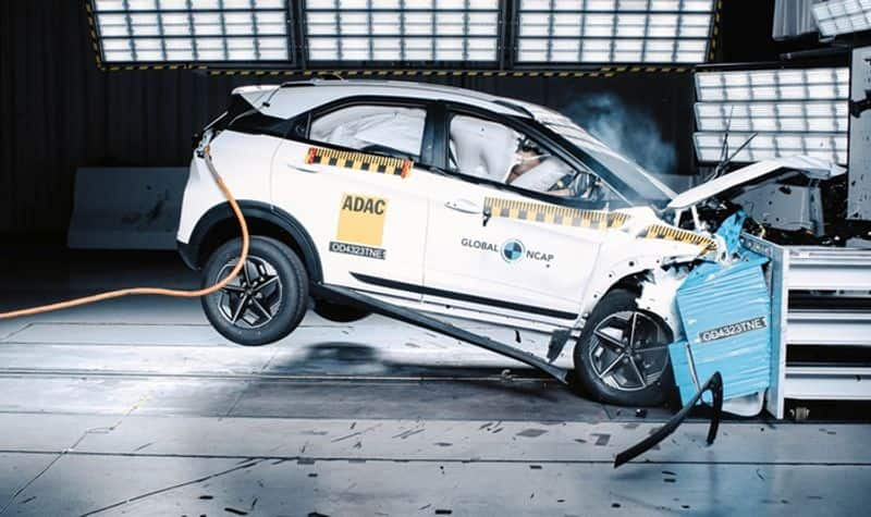 All new Tata Nexon ICE Scores 5 stars in GNCAP crash test rating adult occupant protection and Child ckm