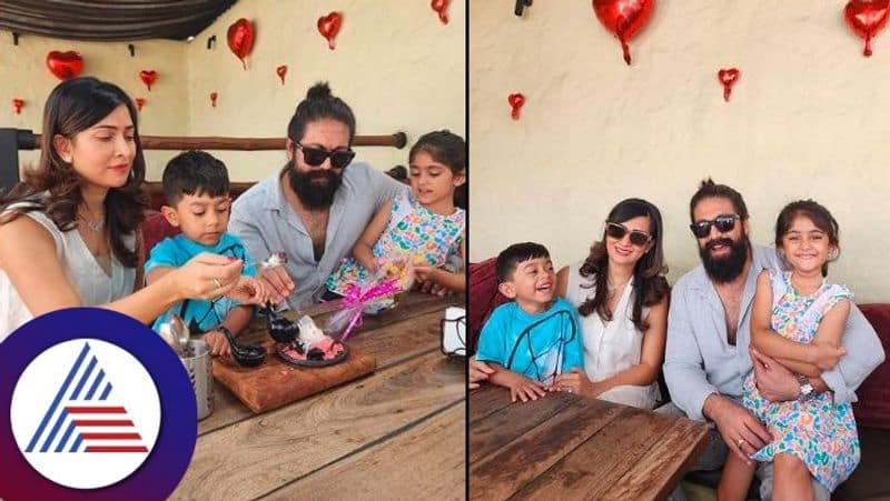 Radhika Pandit Yash celebrates Valentines Day with kids Ayra Yatharva vcs