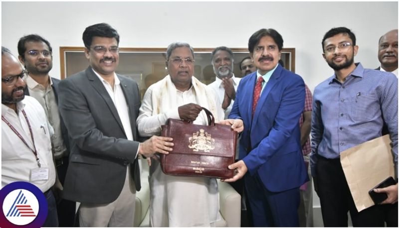 CM Siddaramaiah used lidkar brand leather bag presenting the Karnataka Budget 2024 sat