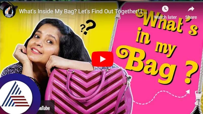 Sandalwood actress Shubha Poonja revealed the secret about what her in bag in video suc 