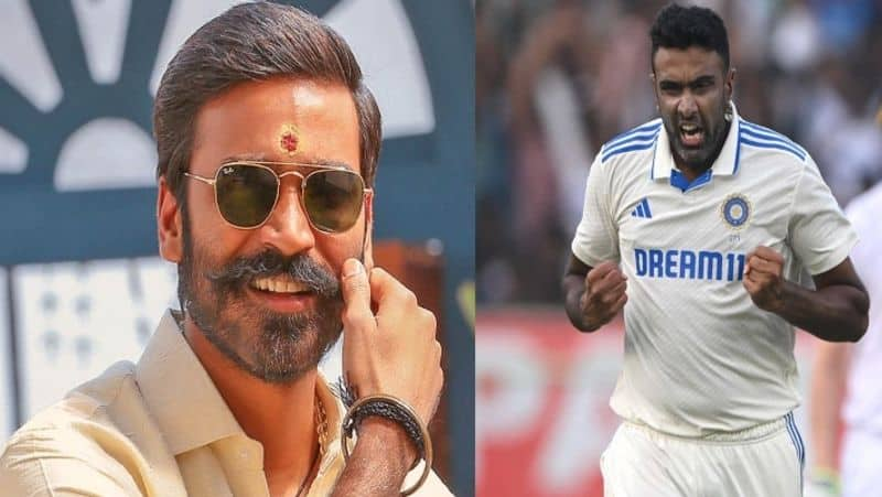 Dhanush praised Ravichandran Ashwin who took 500 wickets during IND vs ENG 3rd Test Match at Rajkot rsk