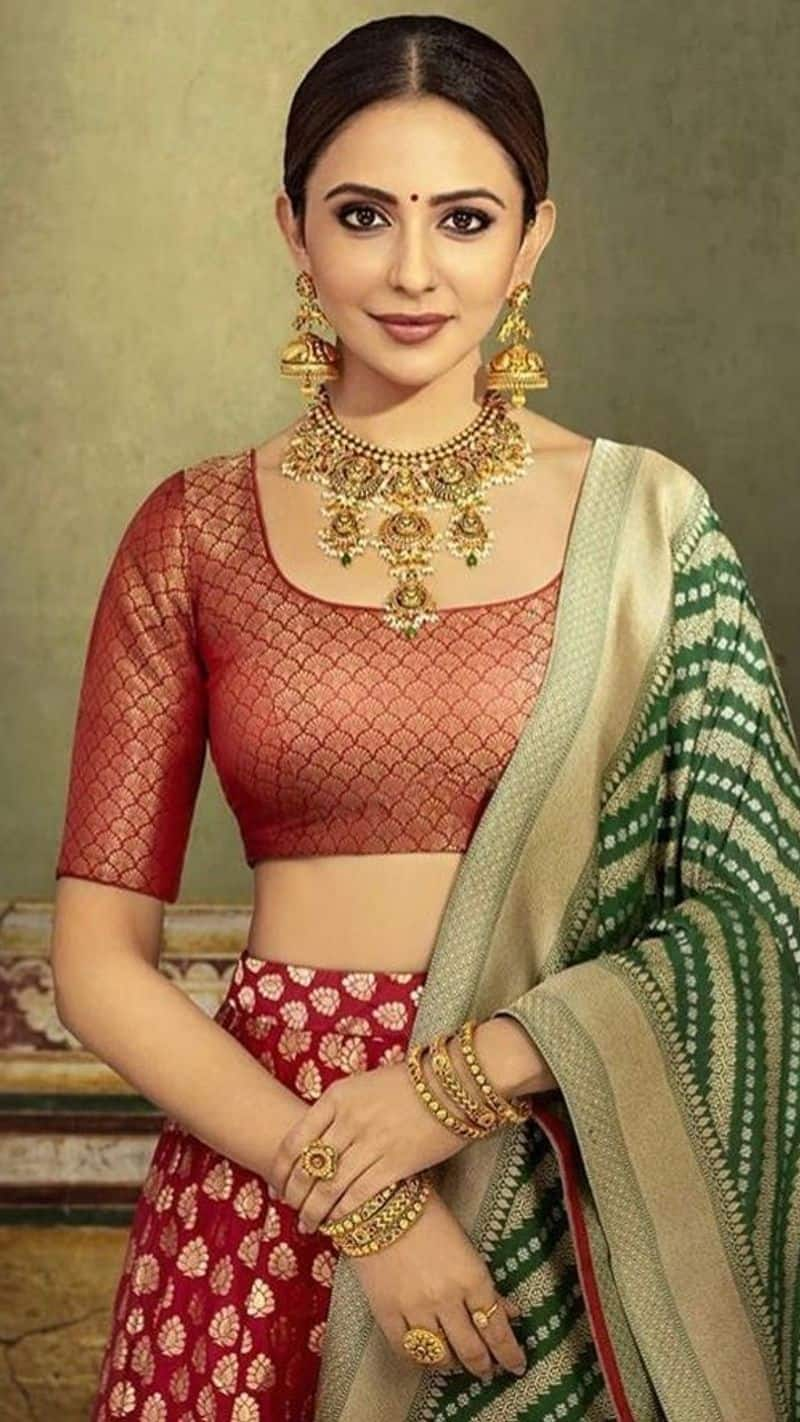 rakul preet singh bridal blouse designs front and back latest images kxa 