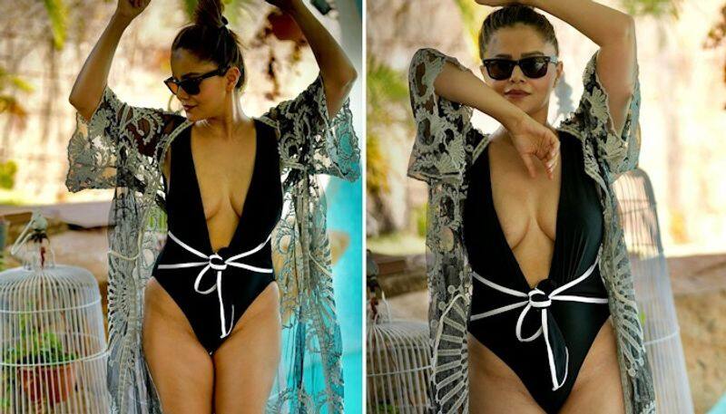 SEXY photos: Rubina Dilaik sets internet on fire in black monkini with HOT plunging neckline RBA