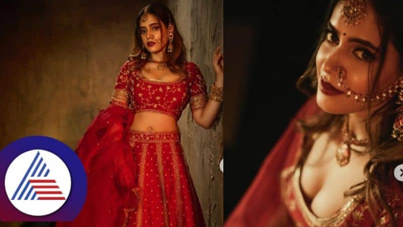 singer and actress Shruti Prakash looks stunning in red lehenga skr