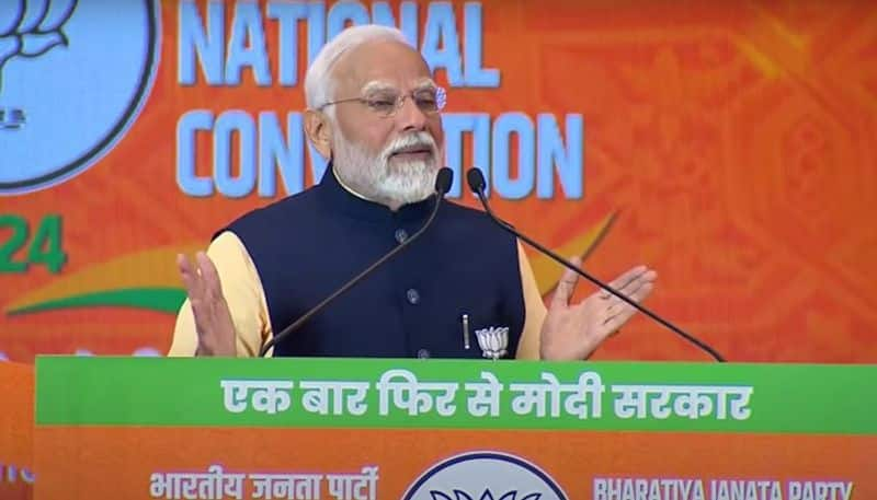 'oppn raising slogans of NDA winning over 400 seats' says pm narendra modi at BJP National Convention ksp