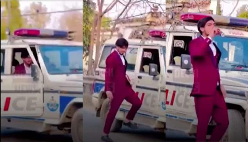 content creator makes Instagram reel using police vehicle arrested SSM