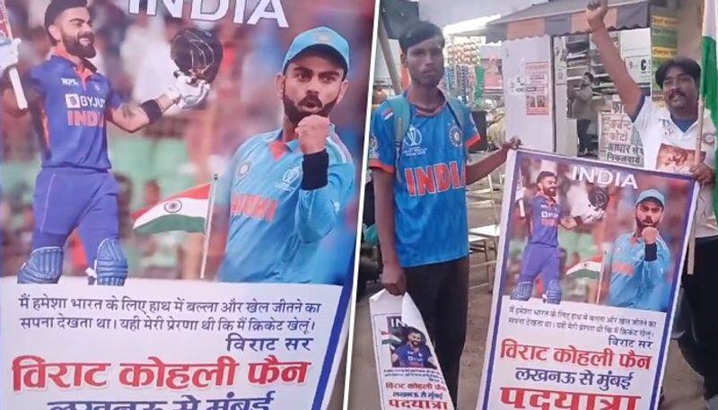 Viral Video: Virat Kohli fan takes epic journey on foot from Lucknow to Mumbai in quest to meet cricket idol snt