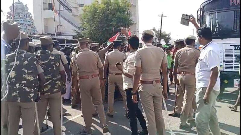 Security tight across the district after rowdy was killed in Karur vel