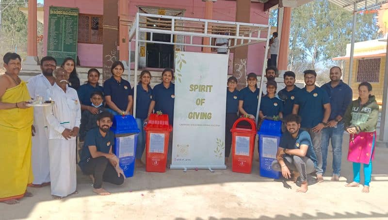 Awareness by installing dustbin in Siddarabetta snr